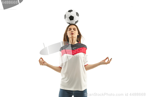 Image of egyptian football fan on white background