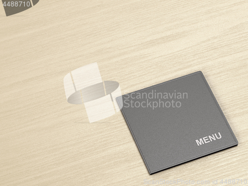 Image of Menu on wood table