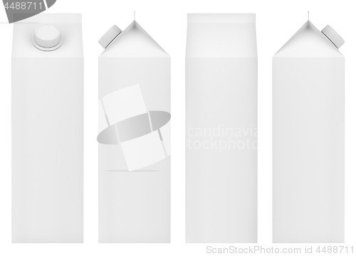 Image of White blank packaging for beverages