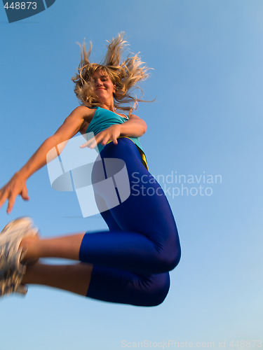 Image of Jumping sporty girl