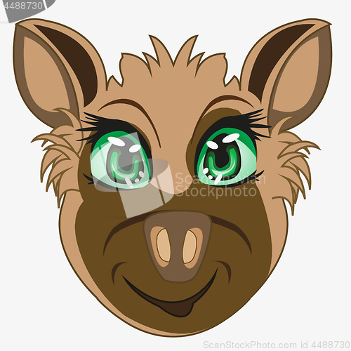 Image of Vector illustration of the cartoon of the mug animal hyena