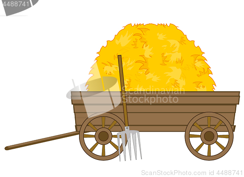 Image of Vector illustration stack dry network on cart