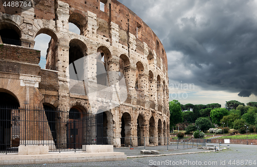 Image of Thunder clouds over Colosseum