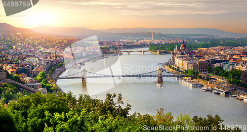 Image of Panorama of summer Budapest