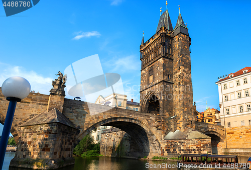 Image of Staromestska tower on Vltava