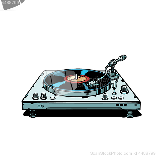 Image of vinyl record player. isolate on white background