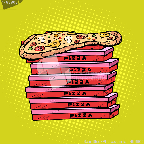 Image of pizza box a lot