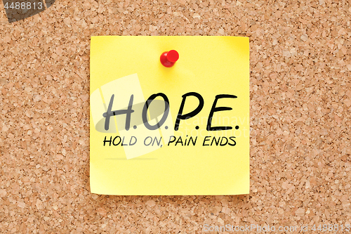 Image of Hold On Pain Ends Hope Concept