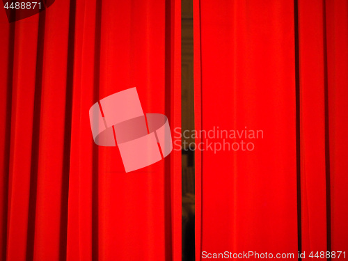 Image of red curtain background