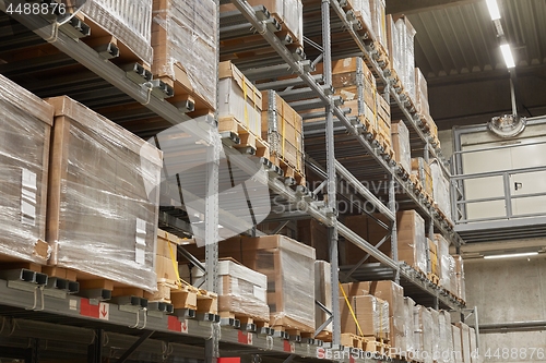 Image of Warehouse with stocked shelves