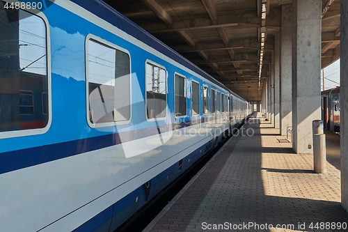 Image of Railway station with passanger train