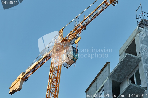 Image of Urban Building Construction With Crane