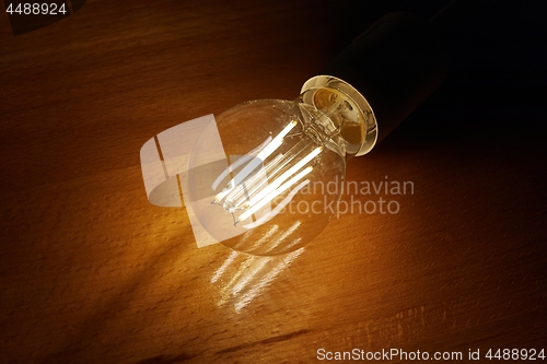 Image of Light bulb on a table