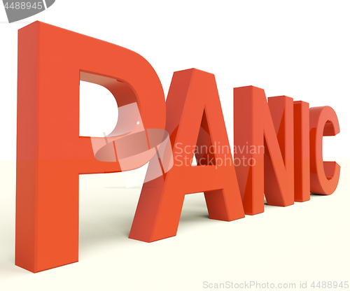 Image of Panic Word As Symbol for Emergency And Stress