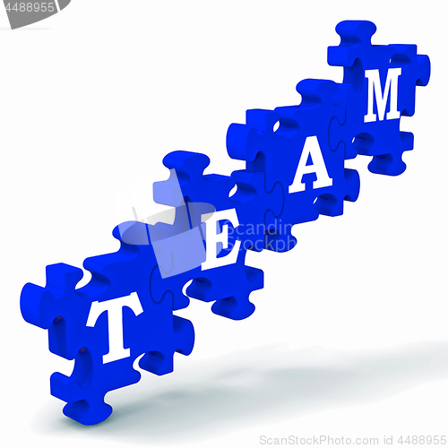 Image of Team Puzzle Showing Partnership