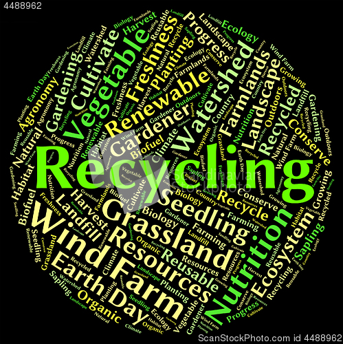 Image of Recycling Word Shows Eco Friendly And Environmentally