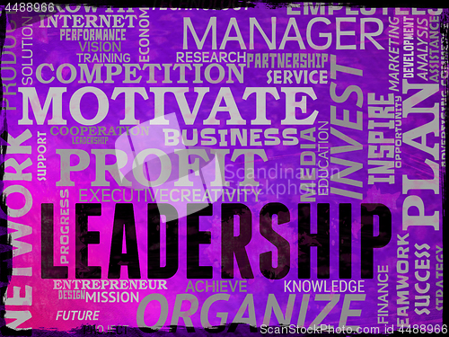 Image of Leadership Words Shows Command Guidance And Influence
