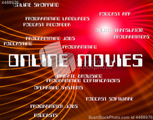 Image of Online Movies Indicates World Wide Web And Film