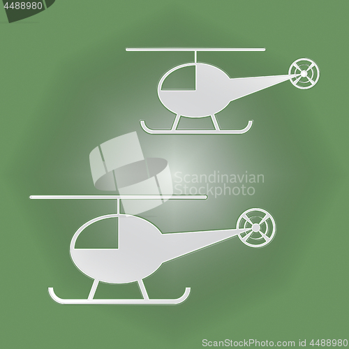 Image of Helicopters Icon Shows Rotor Midair And Flight