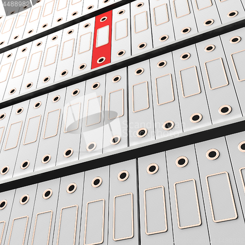 Image of Red File Amongst White For Getting Office Organized