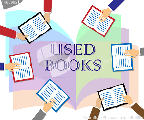 Image of Used Books Indicates Second Hand And Fiction