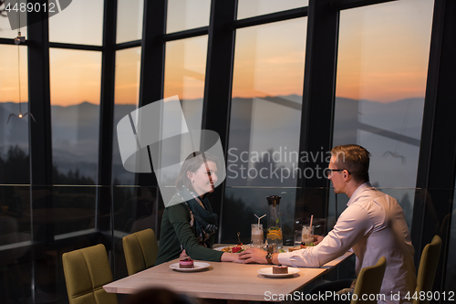 Image of Couple on a romantic dinner at the restaurant