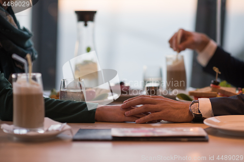 Image of Couple on a romantic dinner at the restaurant