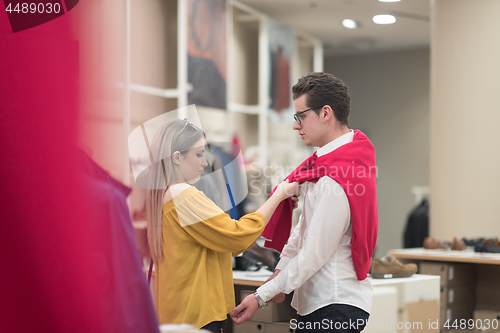 Image of couple in  Clothing Store