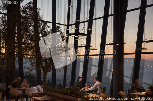 Image of Couple on a romantic dinner at the restaurant