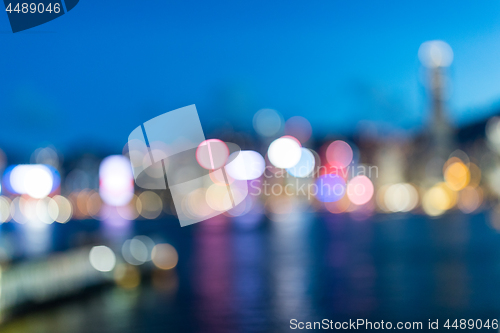 Image of Blur view of Hong Kong city