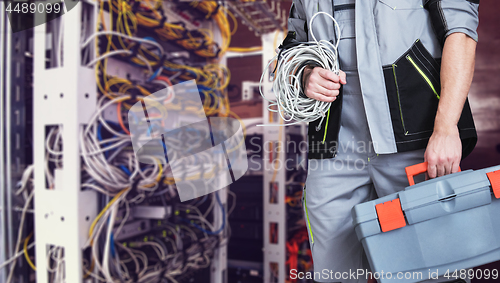 Image of servers in server room