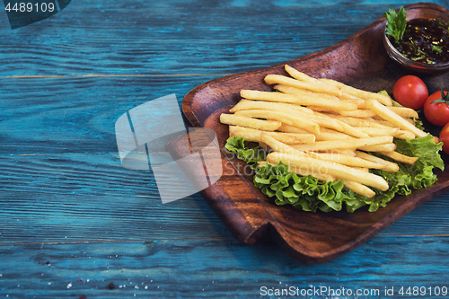 Image of Fried potato at plate