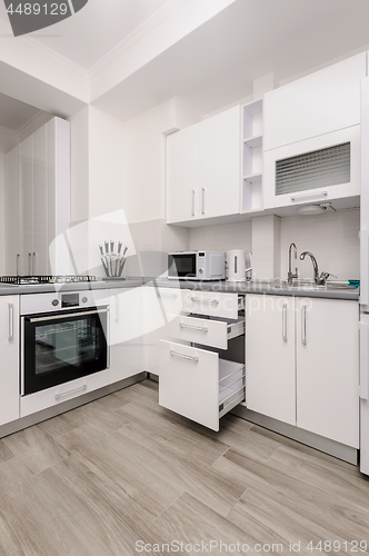 Image of Modern white kitchen