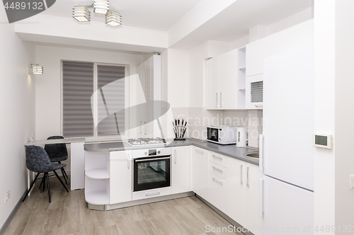 Image of Modern white kitchen