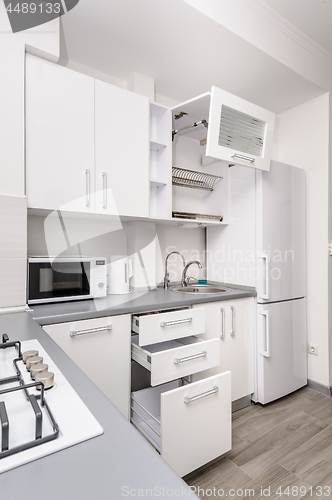 Image of Modern white kitchen