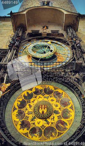 Image of Old Town Hall Tower with Astronomical Clock in Prague