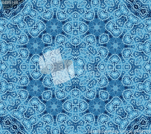 Image of Bright blue abstract concentric pattern 