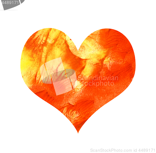 Image of Abstract bright paint watercolor heart