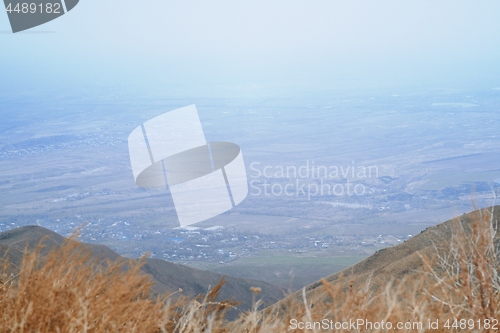Image of View onto the village from mountains 