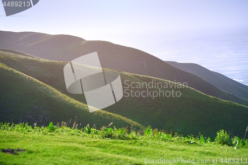 Image of Green hills landscape in England, UK