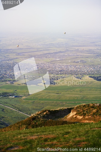 Image of View onto the village from mountains 