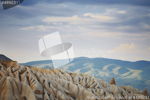 Image of Rock limestone and tuff formations in Cappadocia