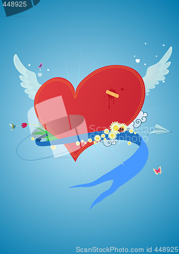 Image of  funky red heart 