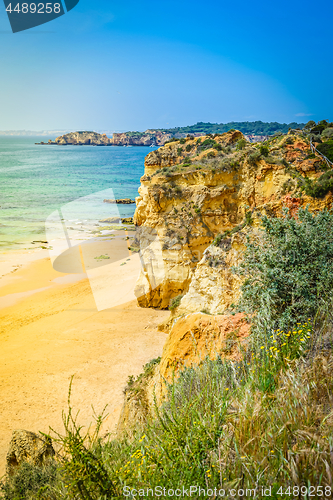 Image of A view from top to the Praia da Rocha, Algarve, Portugal