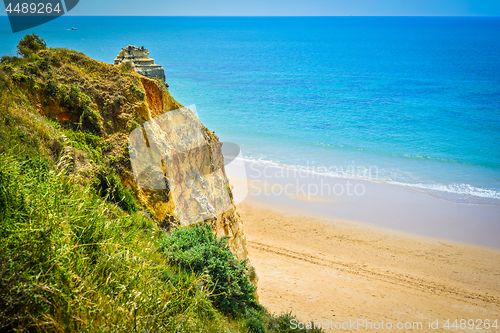 Image of A view of a Praia da Rocha, Algarve, Portugal