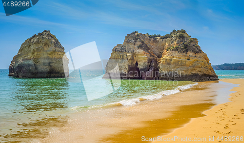 Image of Big rocks the ocean in Portugal