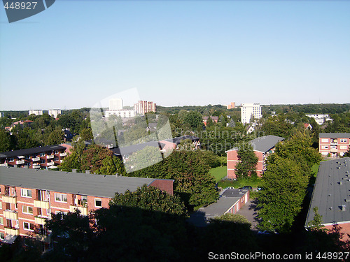 Image of Kind on a city from height