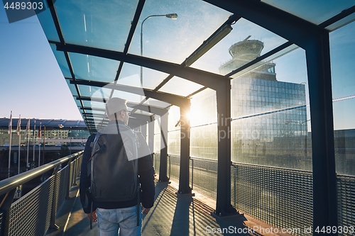 Image of Airport at sunset