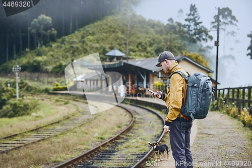 Image of Mountains railway station in clouds