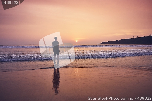 Image of Contemplation during beautiful sunrise